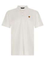 White Solid Shirt Collar Polo 1