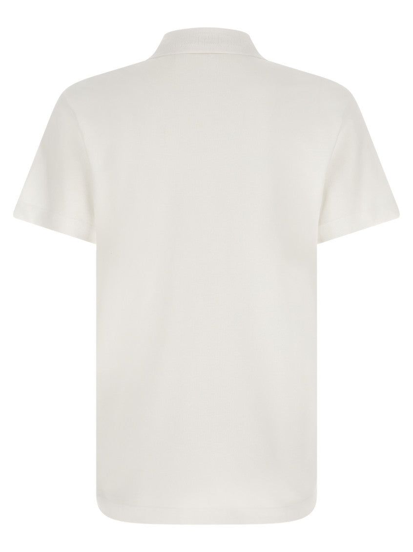 White Solid Shirt Collar Polo 2