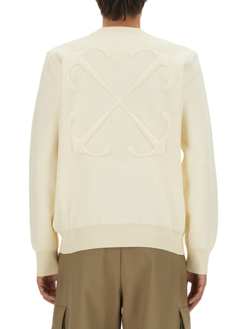 Off White Solid Sweater 3