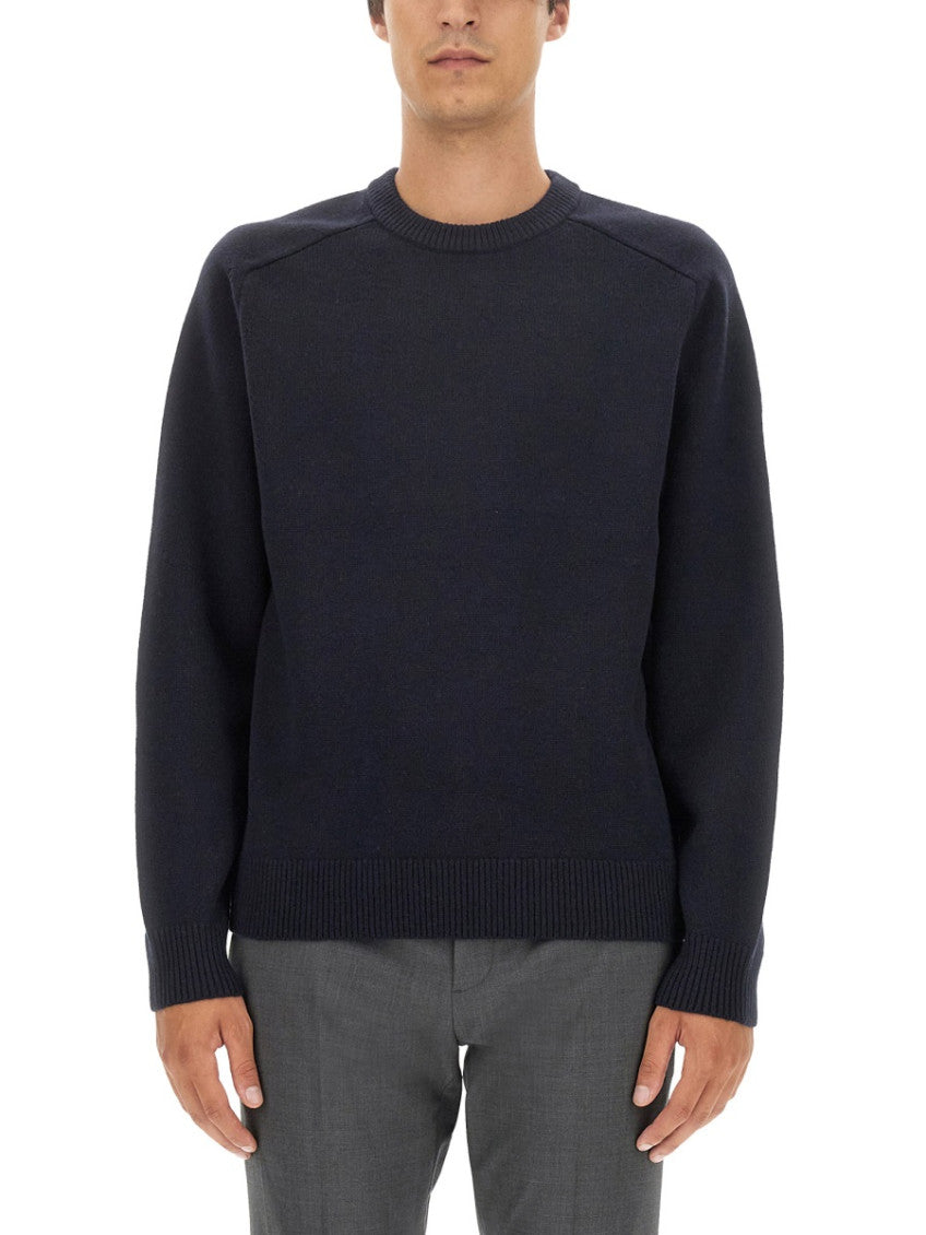 Navy Blue Solid Sweater 1