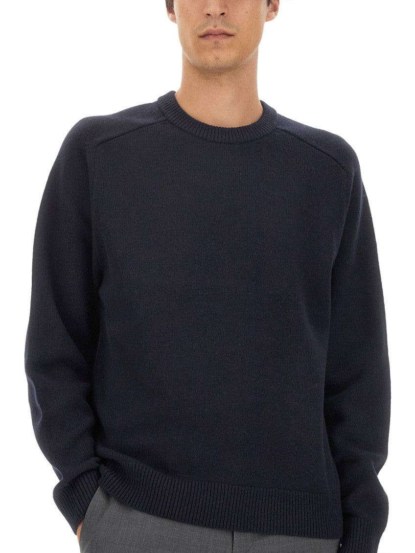 Navy Blue Solid Sweater 4