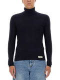 Navy Blue Solid Sweater 1