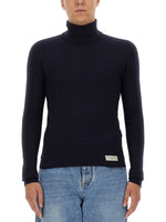 Navy Blue Solid Sweater 1