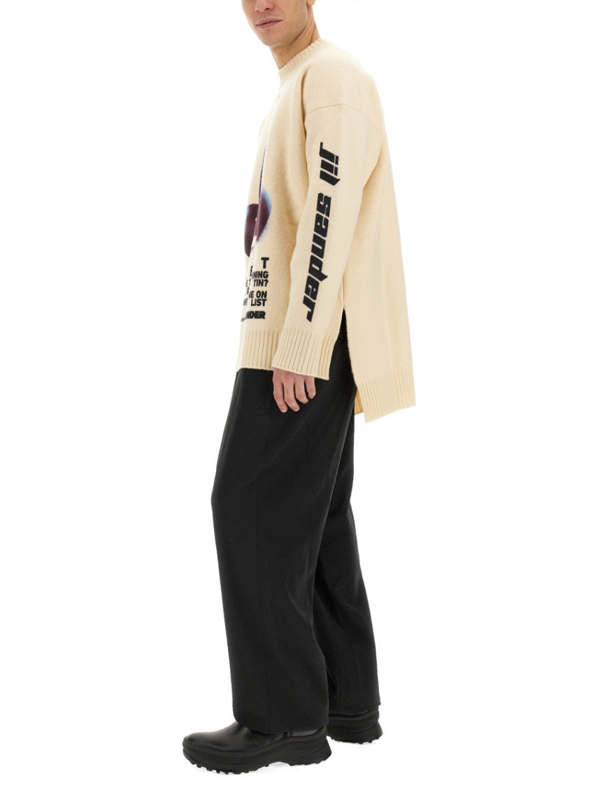 Beige Graphic Sweater 2