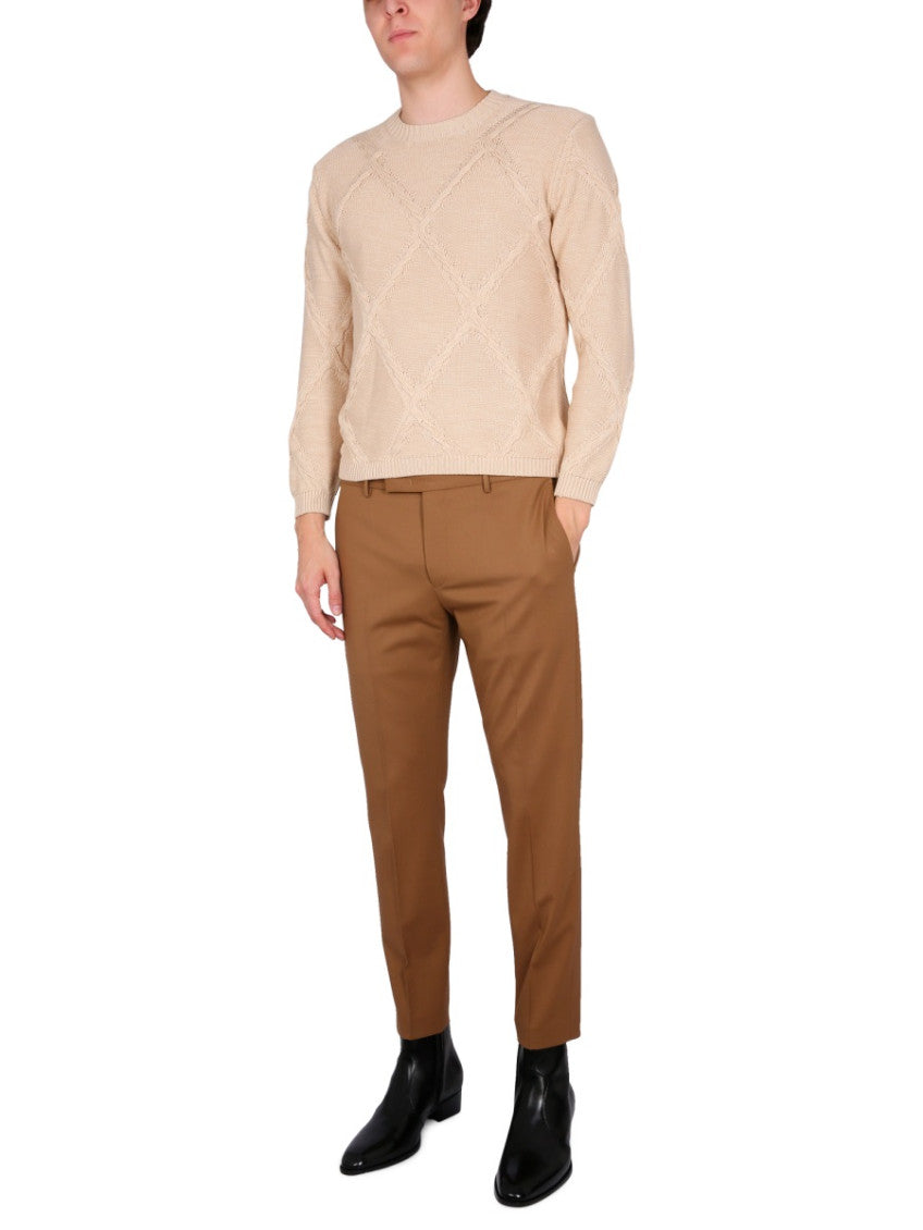 Beige Crew Neck Sweater 2