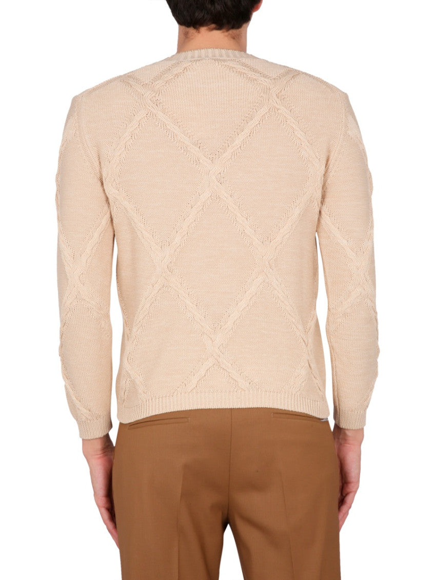 Beige Crew Neck Sweater 3