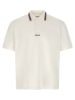 White Logo Shirt Collar Polo 1