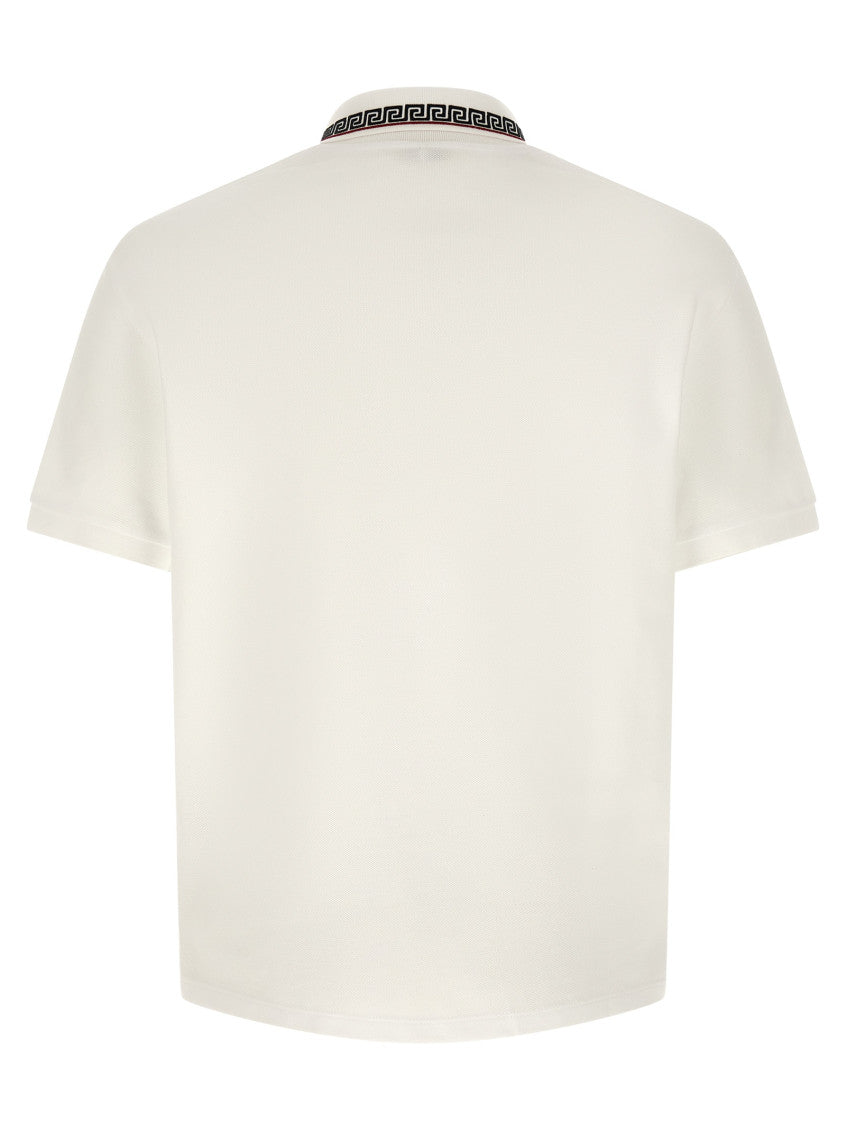 White Logo Shirt Collar Polo 2