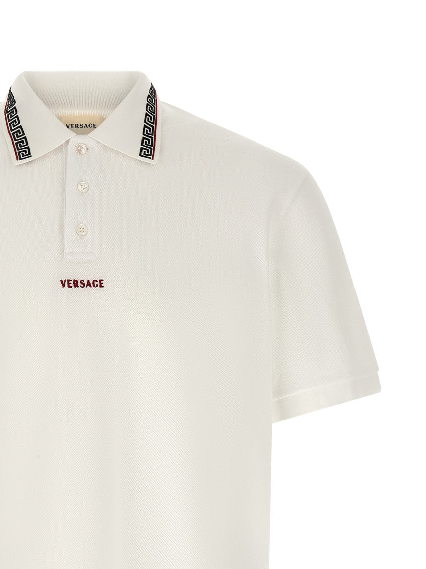 White Logo Shirt Collar Polo 3