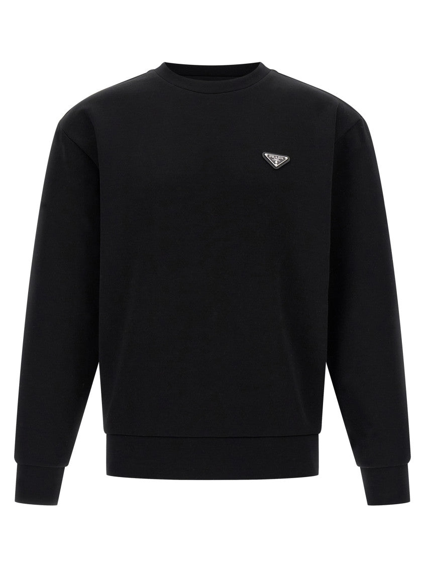 Black Logo Crew Neck Sweatshirt 1