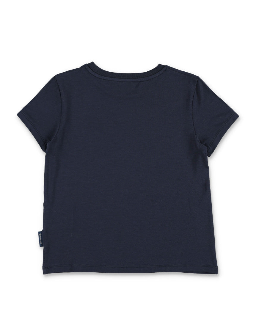 Kids Navy Blue Solid T-Shirt 2