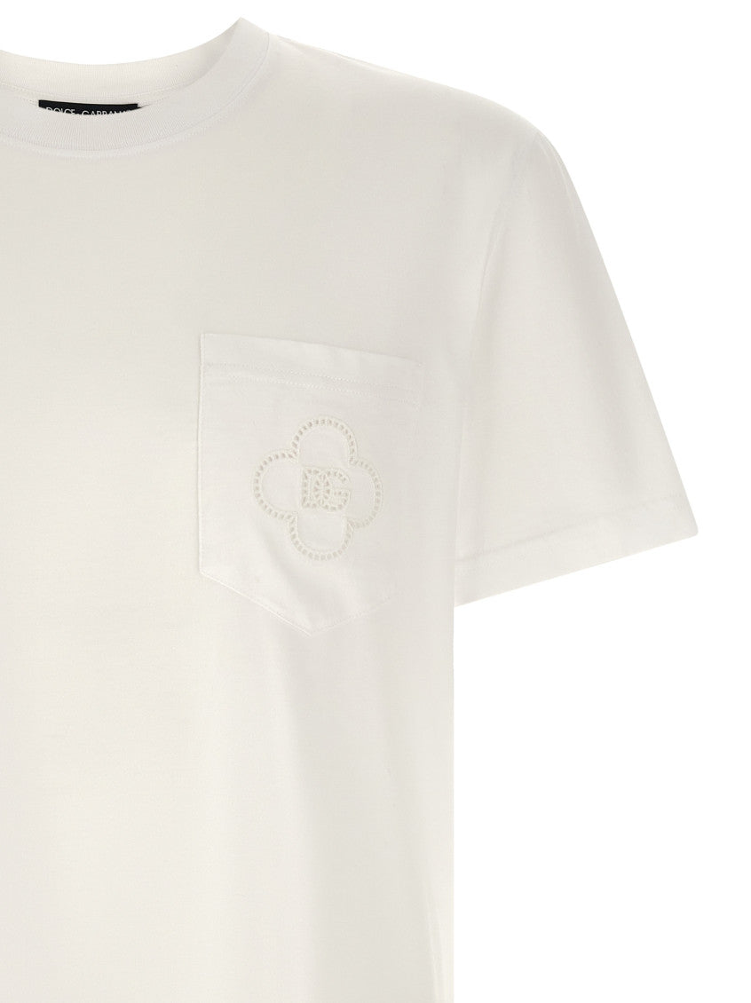 White Crew Neck T-Shirt 3