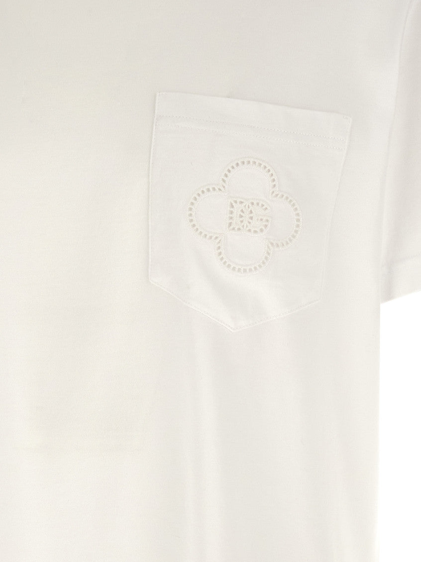 White Crew Neck T-Shirt 4
