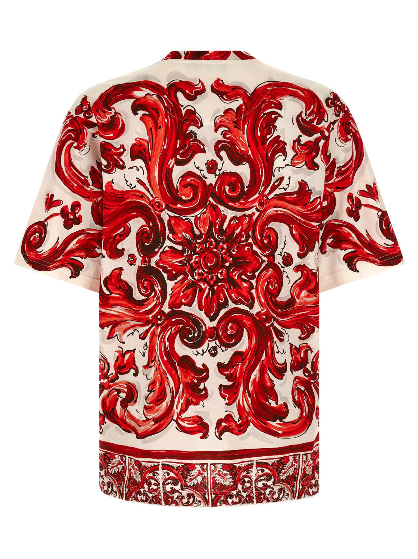 Red Printed Crew Neck T-Shirt 2