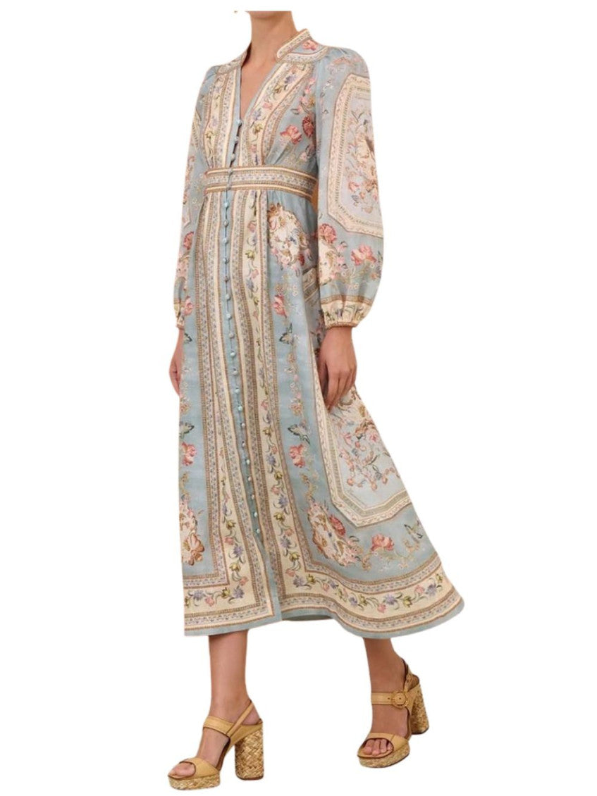 Multicolor Printed Midi Dress 3