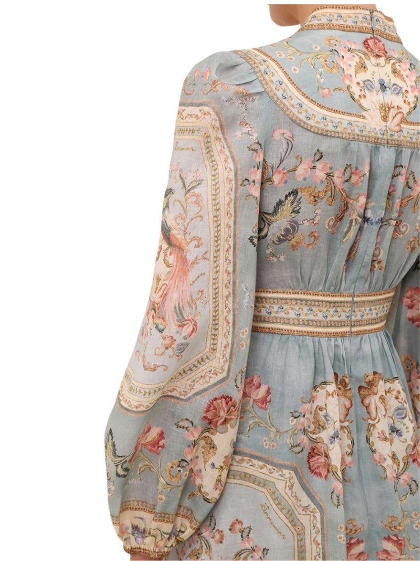 Multicolor Printed Midi Dress 5