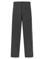 Grey Straight Flat Front Pants 1