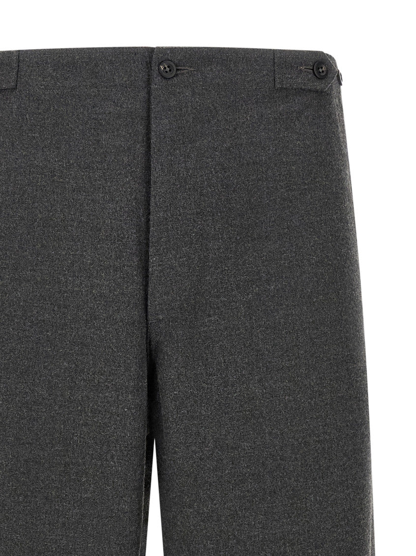 Grey Straight Flat Front Pants 3