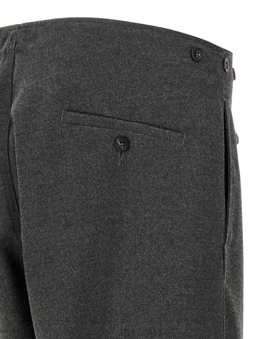 Grey Straight Flat Front Pants 4