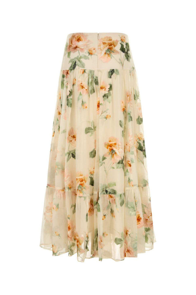 Multicolor Floral Midi Skirt 2