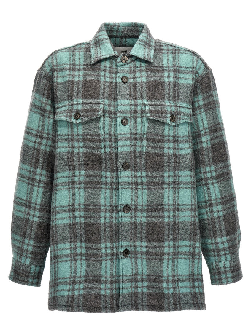 Light Blue Checks Overshirt 1