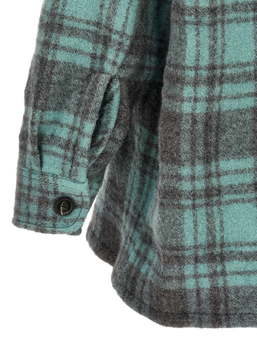 Light Blue Checks Overshirt 4