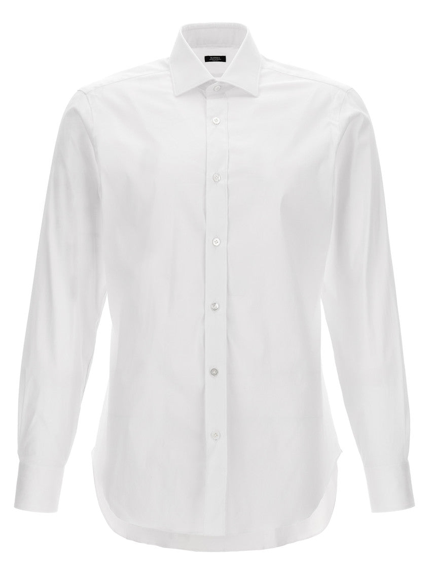 White Slim Solid Shirt 1