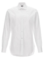White Slim Solid Shirt 1