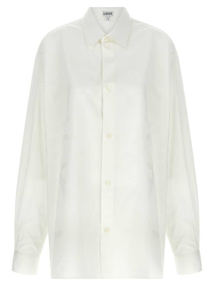 White Relaxed Textured Shirt 1