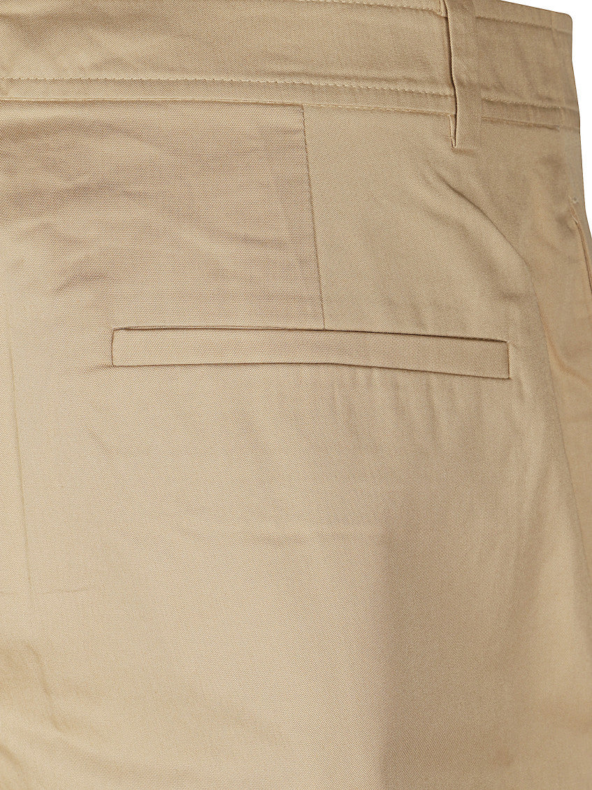 Beige Solid Shorts 3