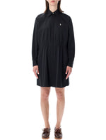 Black Logo Shirt Collar Mini Dress 1