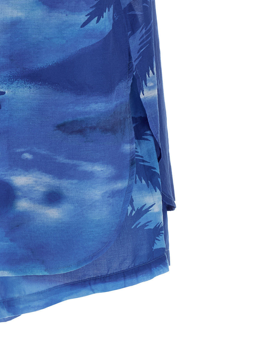 Blue Logo Printed Shirt 3