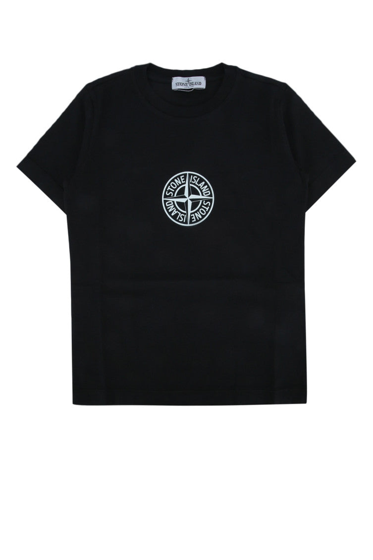 Kids Black Solid T-Shirt 1