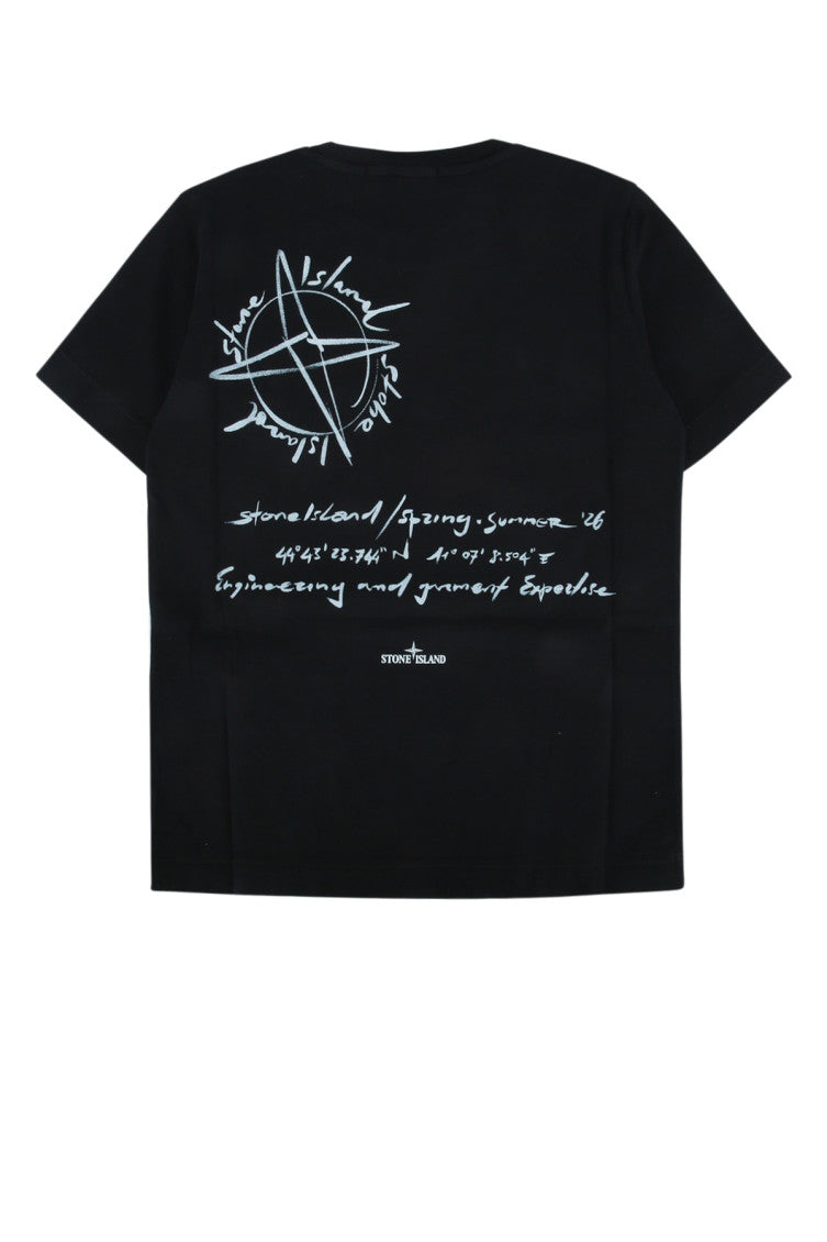 Kids Black Solid T-Shirt 2