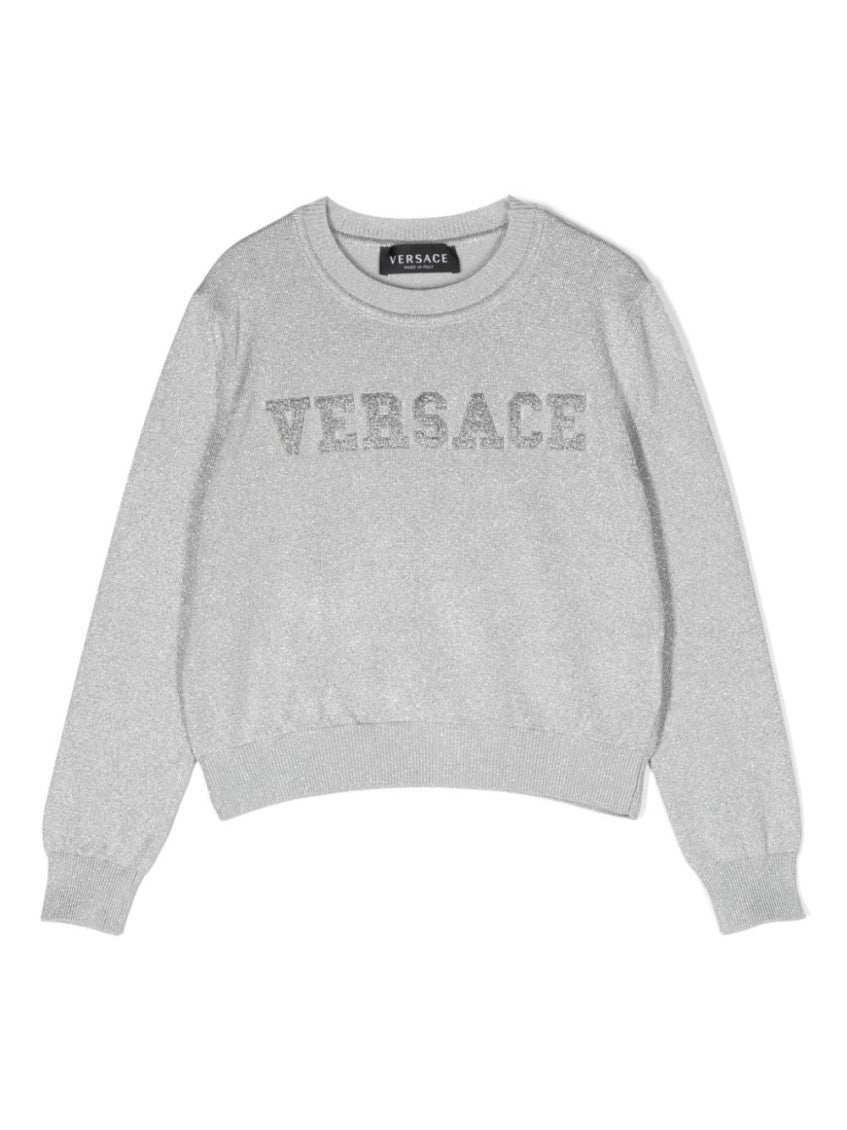 Girls Grey Logo Sweatshirt 1