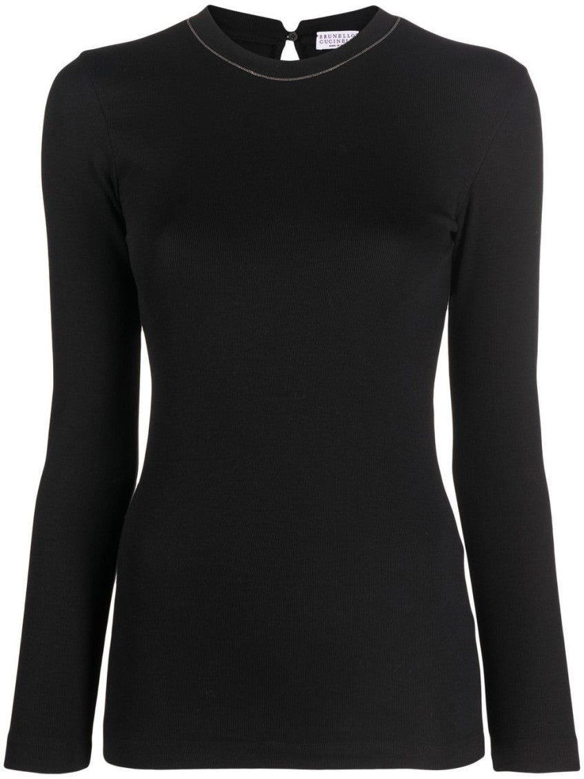 Black Cotton long sleeves t-shirt 1
