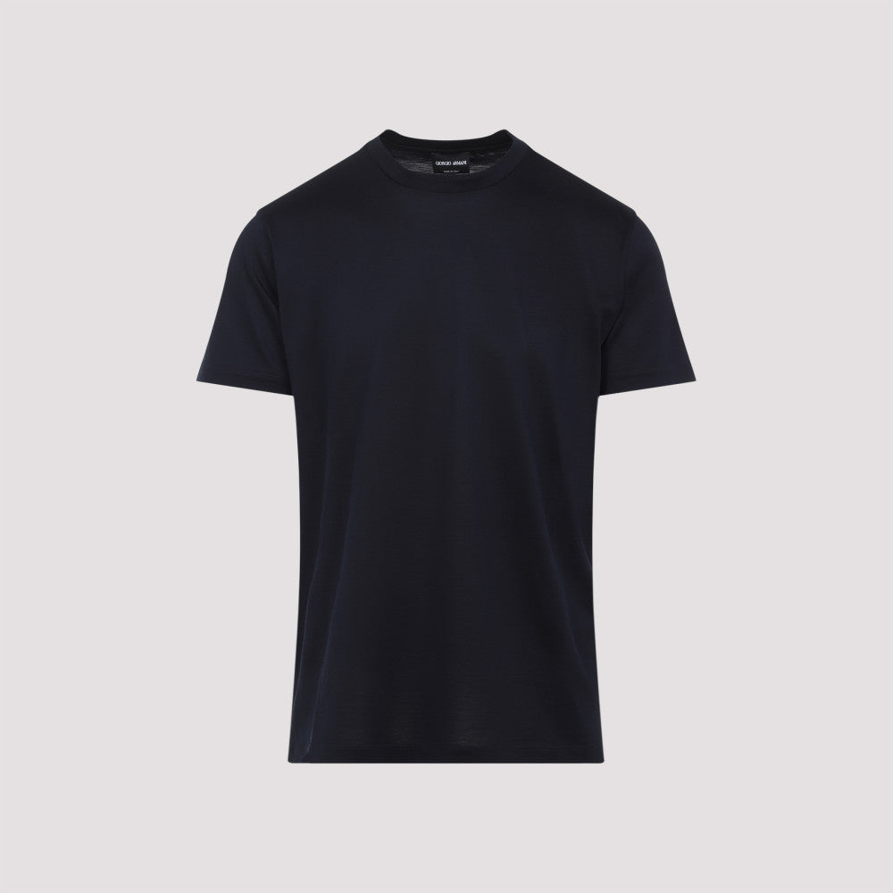 Blue Roundneck Silk T-Shirt 2