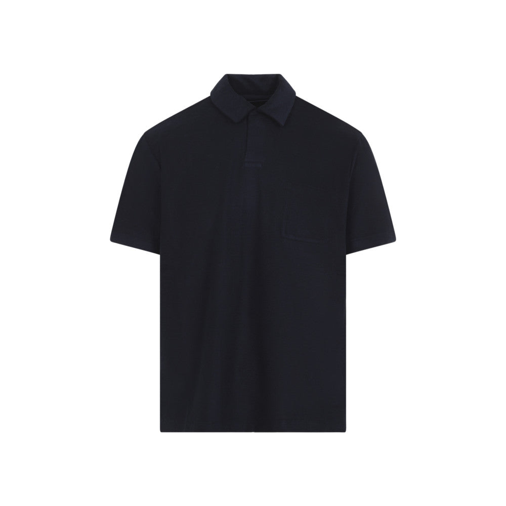 Navy Blue Solid Polo 1