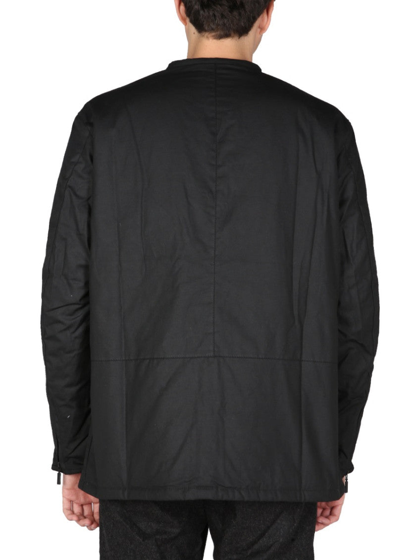 Black Mandarin Collar Jacket 3