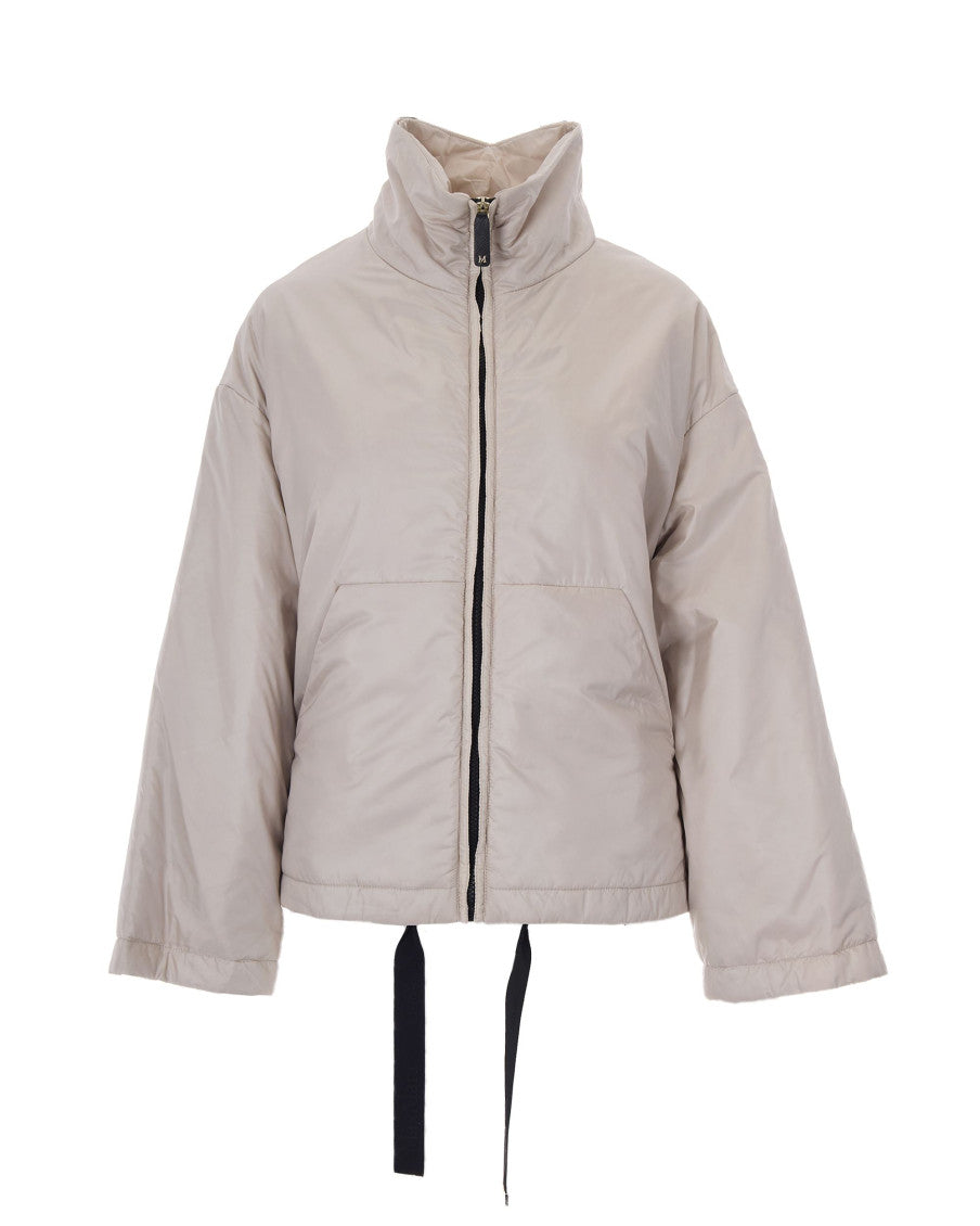 Natural Solid Mock Collar Jacket 1