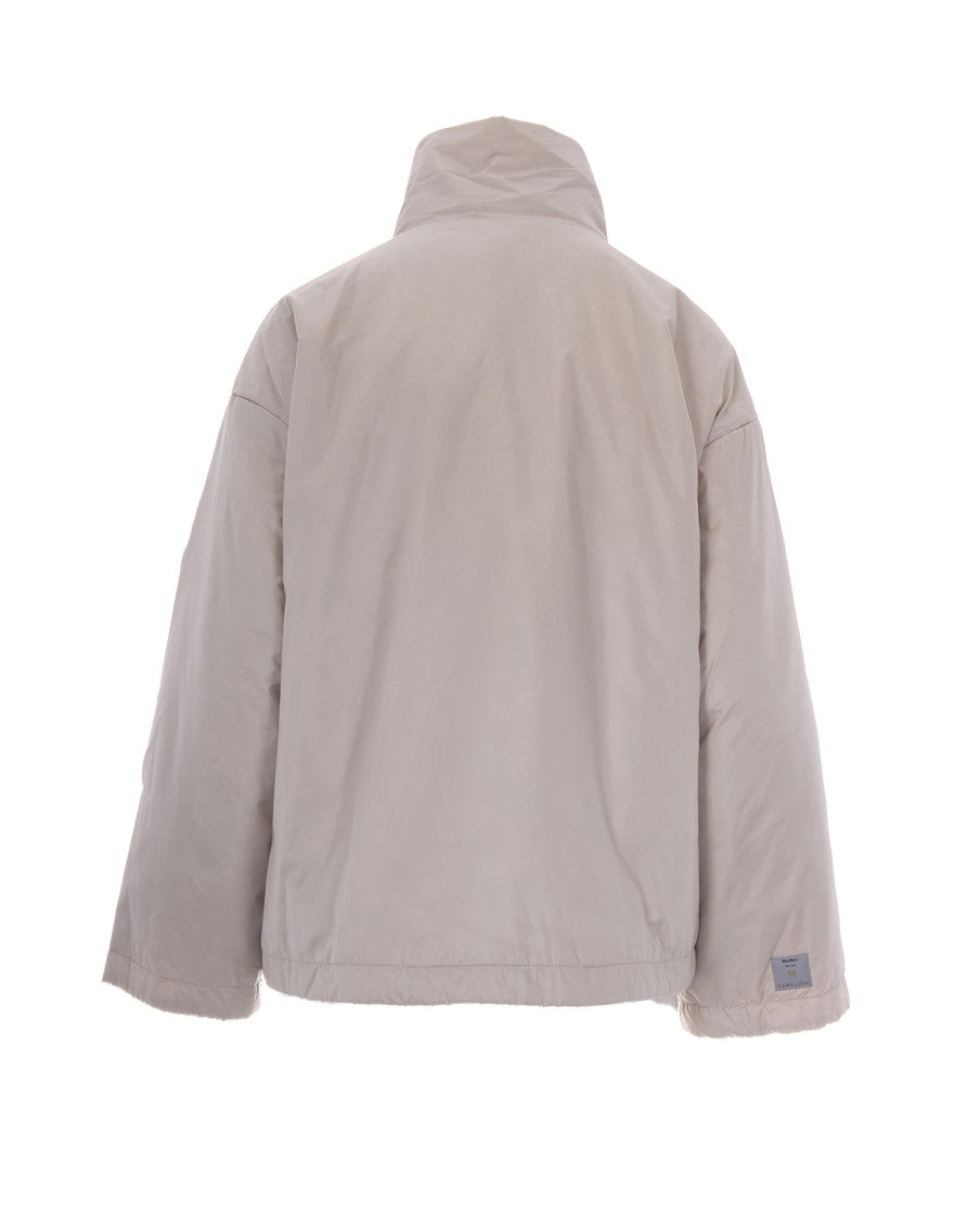 Natural Solid Mock Collar Jacket 2
