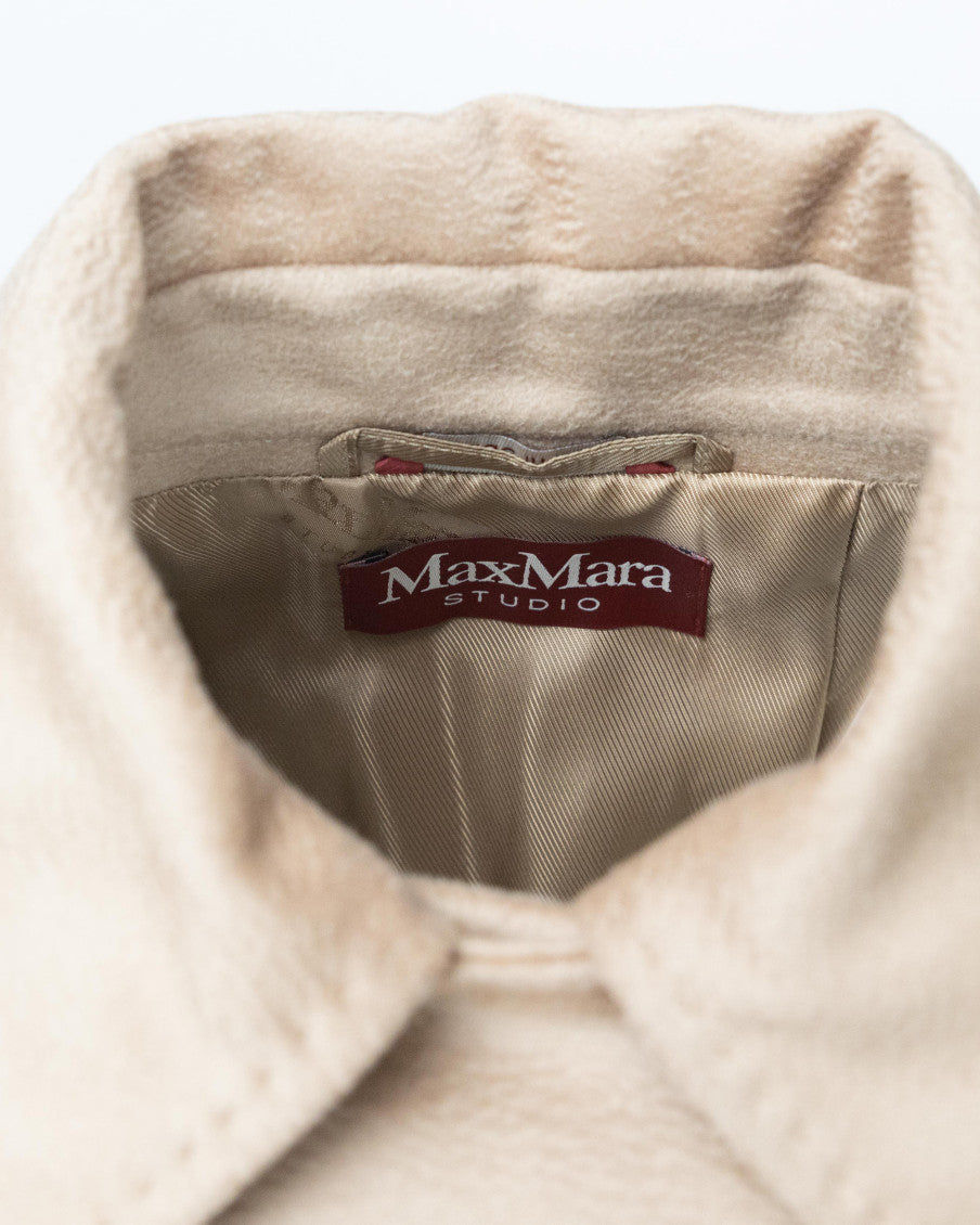 Brown Solid Shirt Collar Trench Coat 4
