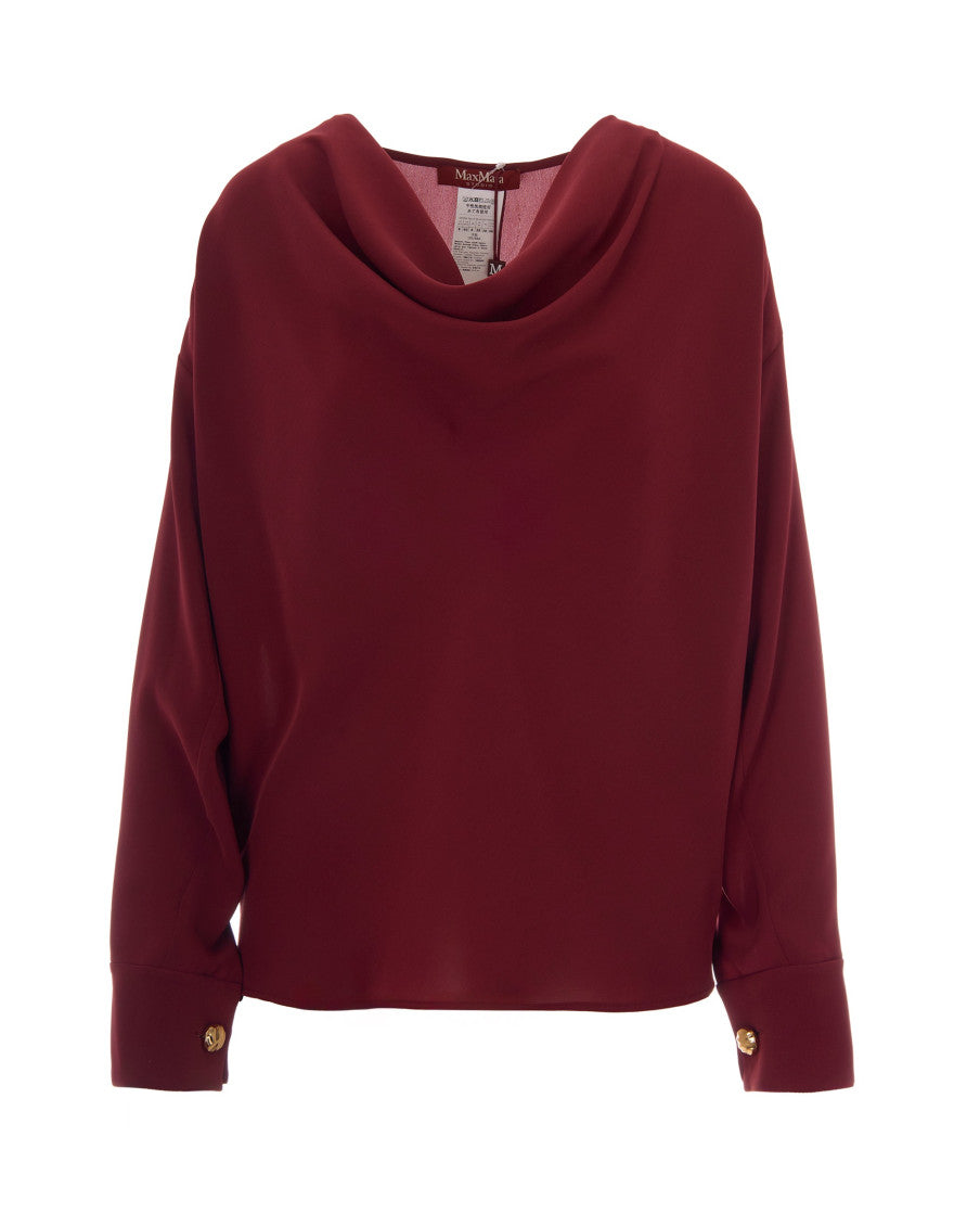 Red Cowl Neck Top 1