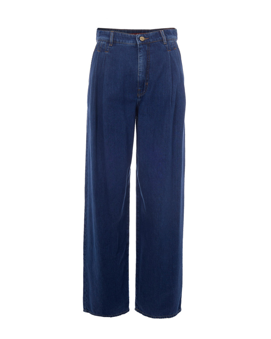 Blue Relaxed High Rise Jeans 1