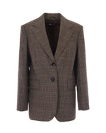 Brown Notched Lapel Blazer 1