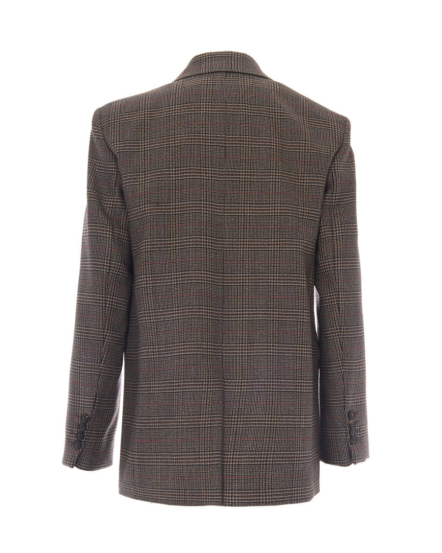 Brown Notched Lapel Blazer 2