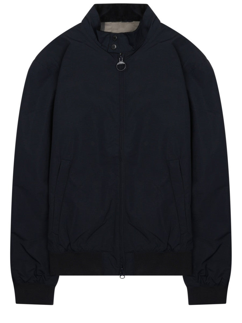 Navy Blue Mock Collar Jacket 1