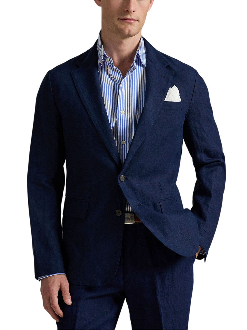 Navy Blue Solid Blazer 2