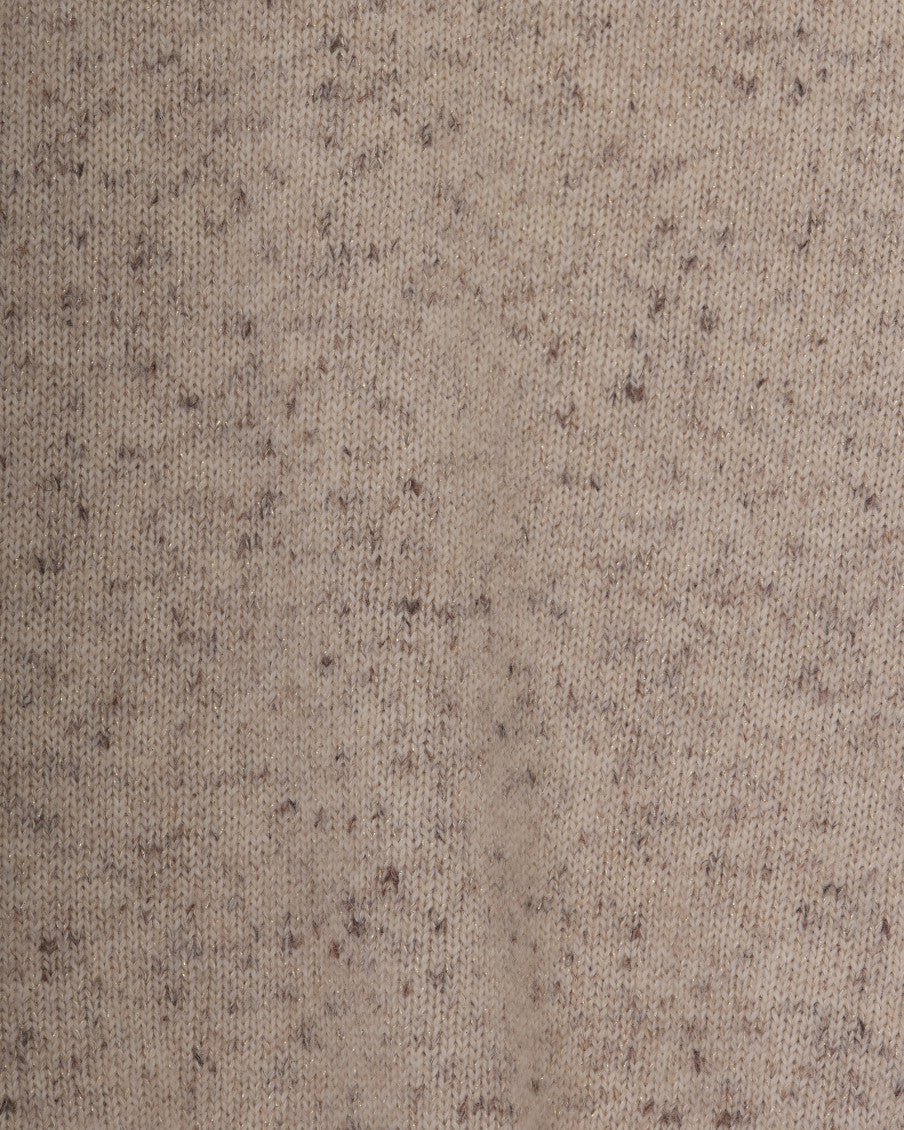 Beige Textured Mock Collar Jacket 3