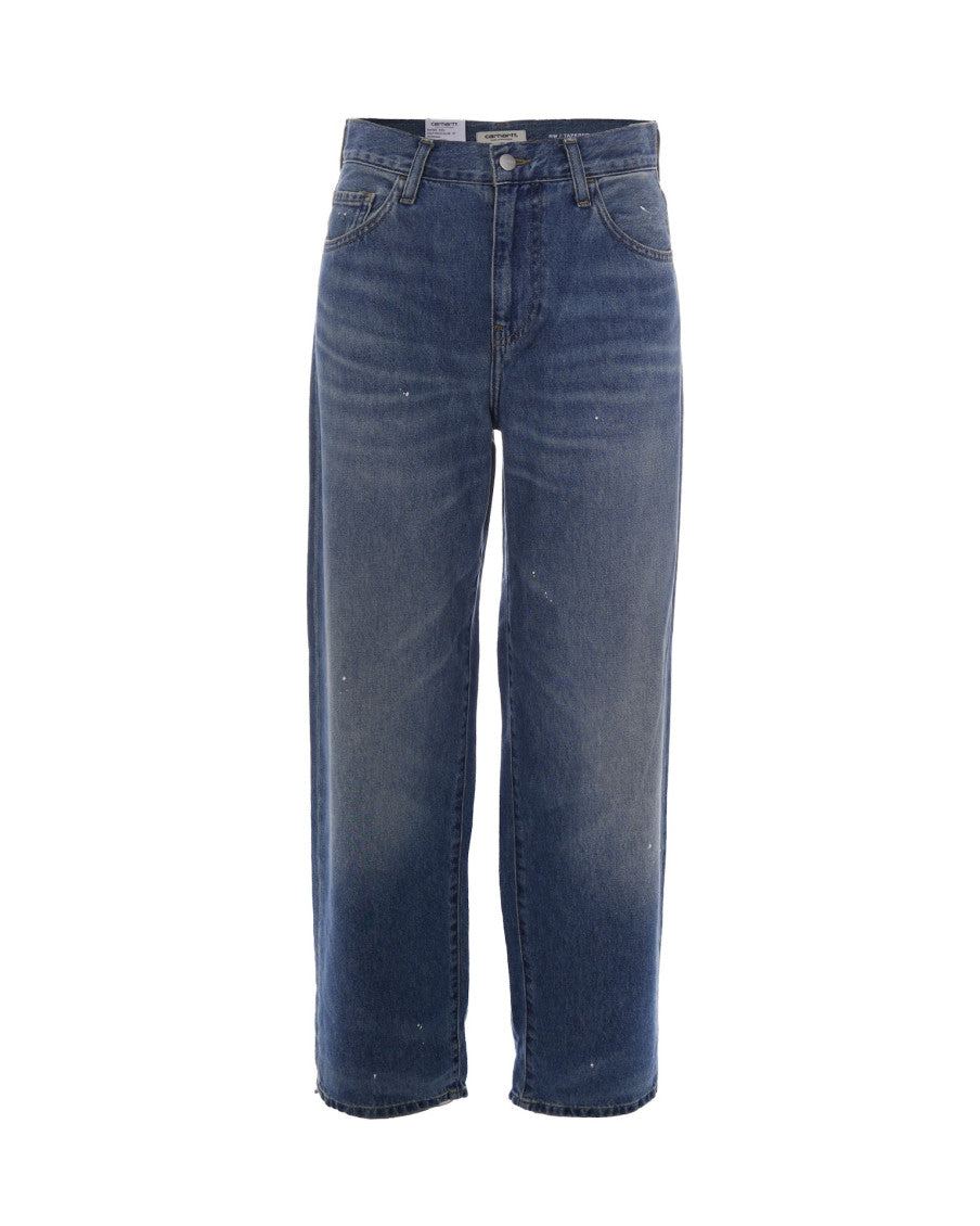 Blue Tapered High Rise Jeans 1